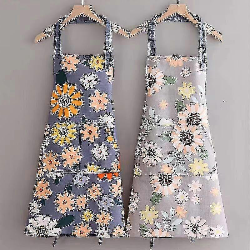 2 Pack Adjustable Waterproof With Pockets, Chef Aprons Gardening Bbq