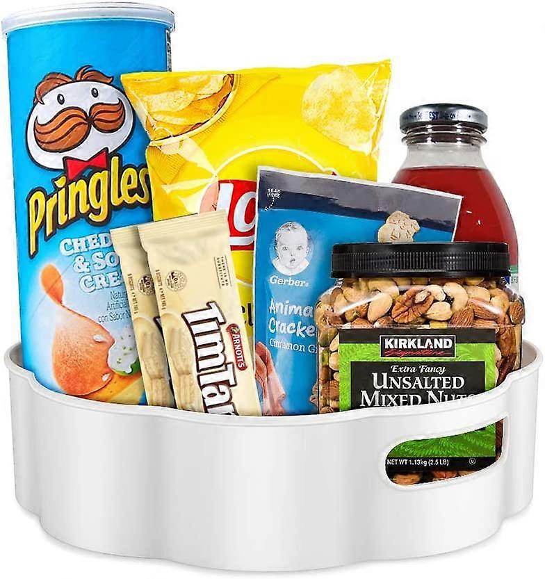 Rotating Storage Tray Turntable Organizer Container Holder for Kitchen Pantry