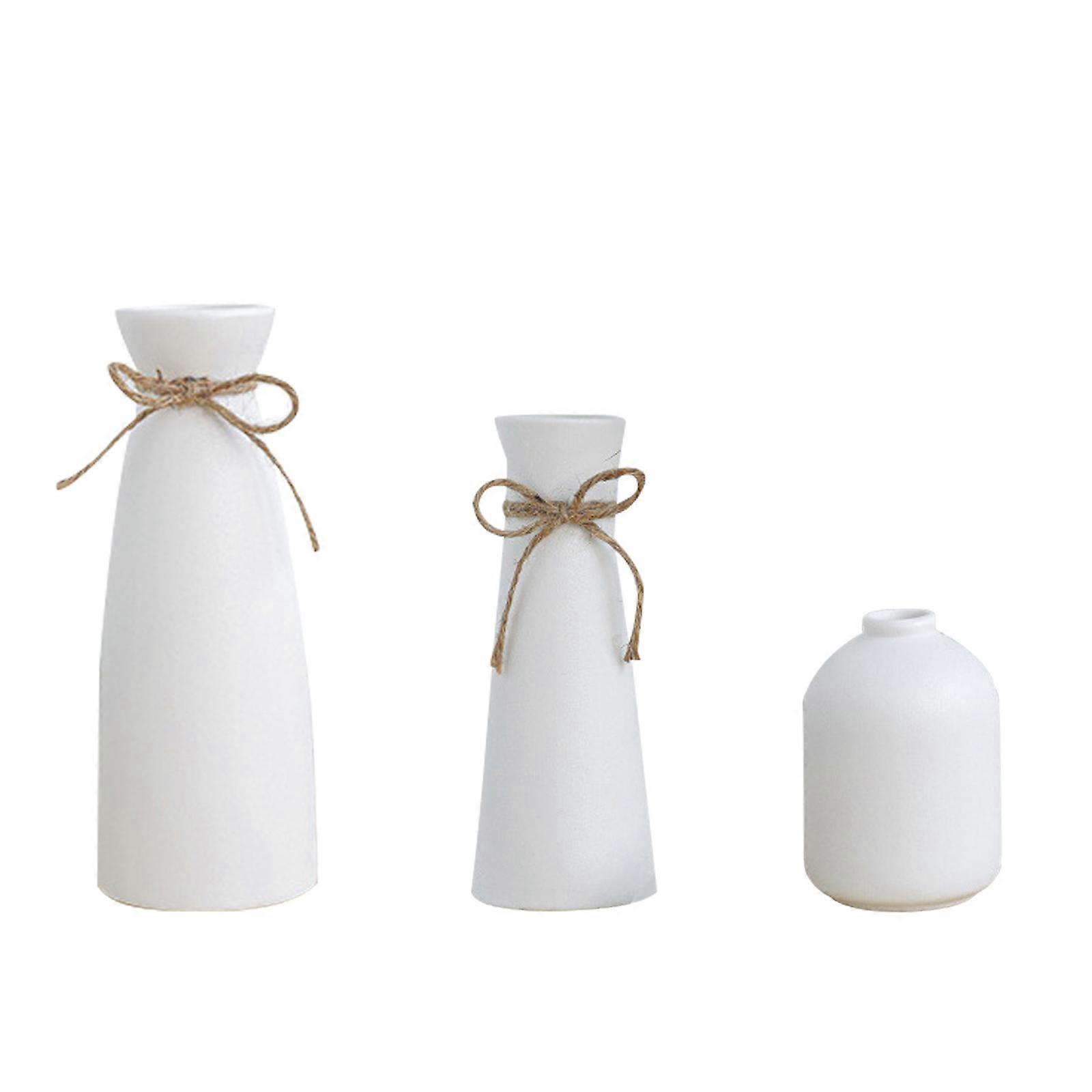 Ceramic Vases Set of 3/5 Small Flower Vases for Home Decor,Modern Farmhouse Round Vase,Decorative Vase for Pampas Grass Dried Flowers, Room Dcor, Book