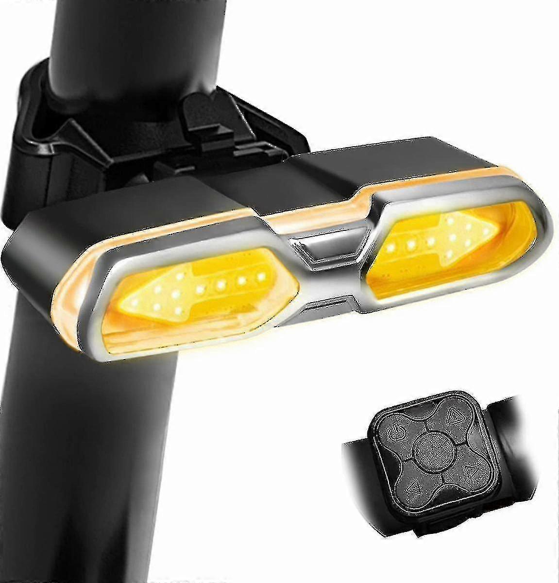 Wireless Bicycle Turn Signal,bicycle Light Smart Wireless Remote Control Riding Turn Signal Bicycle Tail Light(1pcs)
