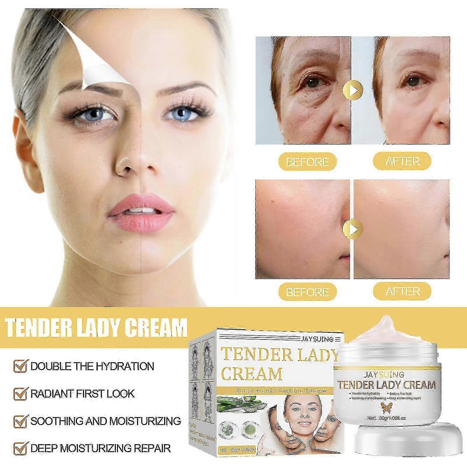 ジェイスイング バイフィッド イースト クリーム 引き締め アンチリンクル ハイドレーティング モイスチャライジング クリーム 肌を若返らせ、肌のトーンを明るくする BF |