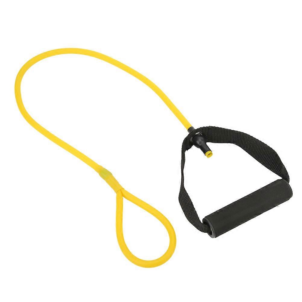 Step rope exercises with resistance training Arm strength exercises Elastic yellow foot resistance training