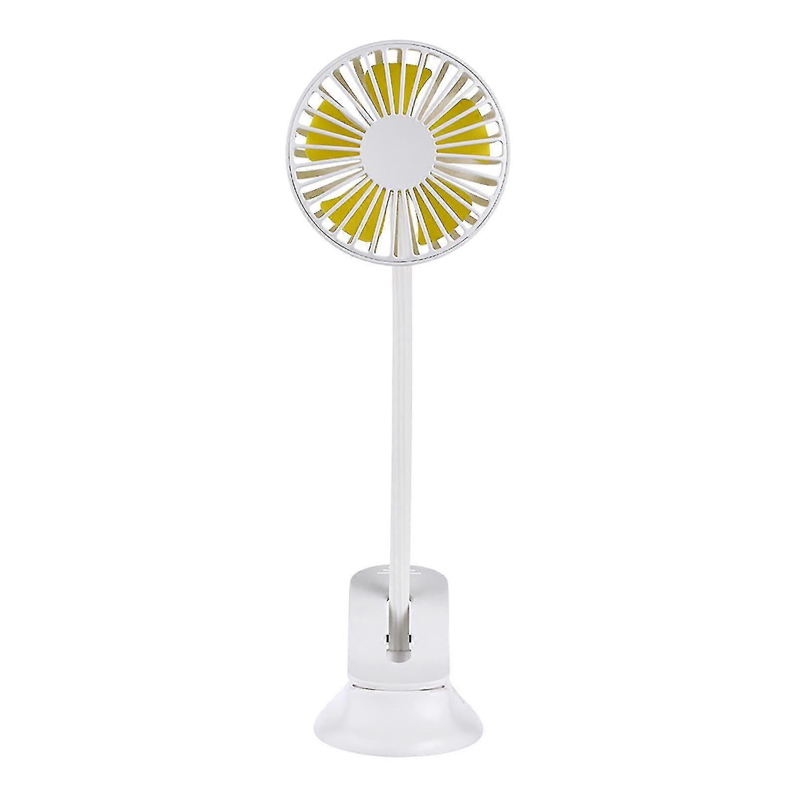 USB windy small fan desktop mini adjustable angle small clip fan white