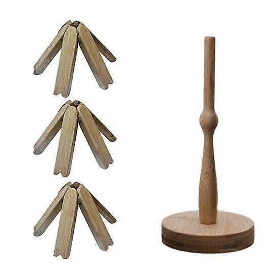 Set di 3/4 sottopentola in legno per piatti caldi, sottobicchieri resistenti al calore con supporto a forma di albero