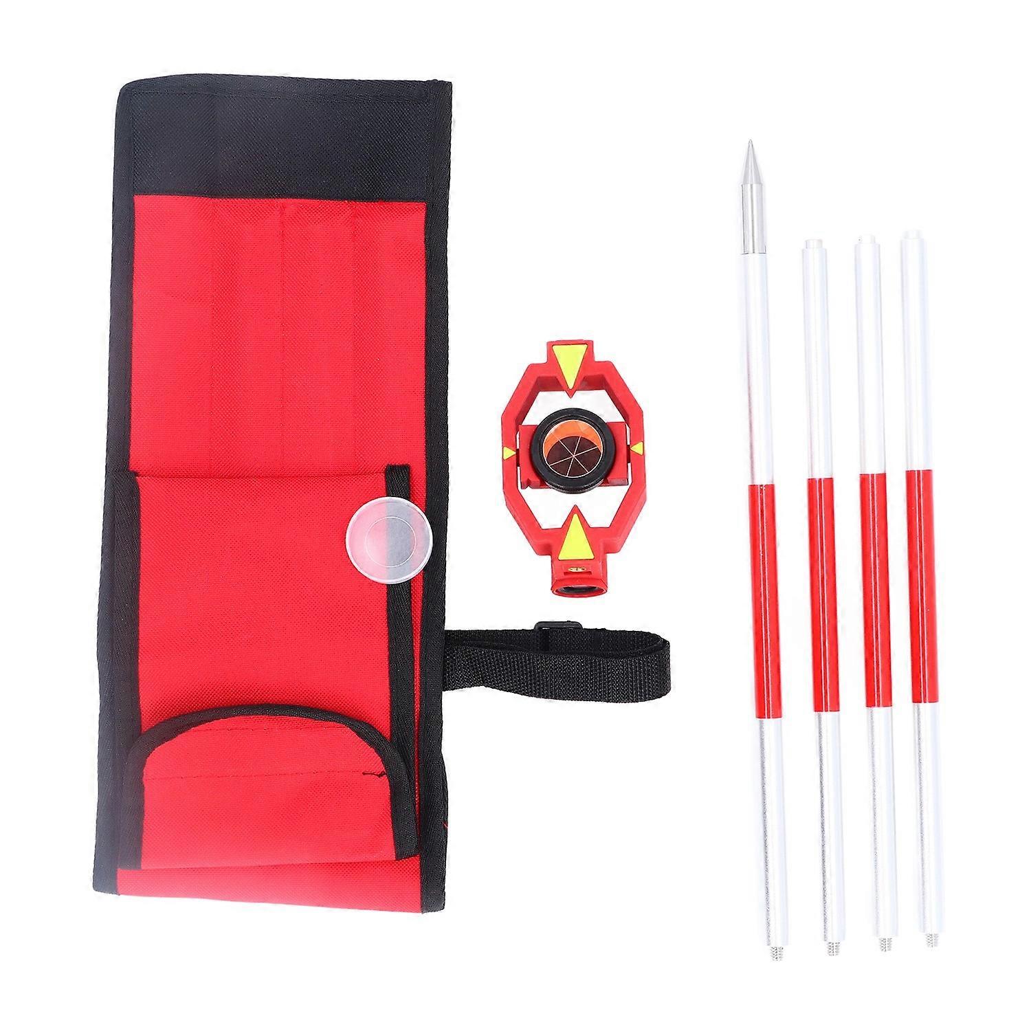 Total Station Surveying Prism 25.4mm Effective Diameter 17.5mm Constant Survey Mini Prism with 4 Pol