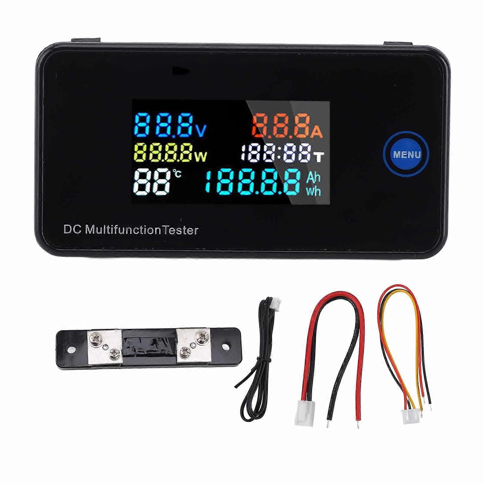 DC Voltage Current Meter High Accuracy Digital Display Color Screen Electricity Tester 0‑200V Range 8‑