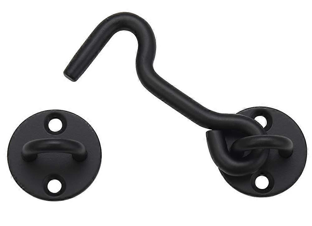4' Easy Lock For Privacy Gate Hook Eye Door Hardware Black