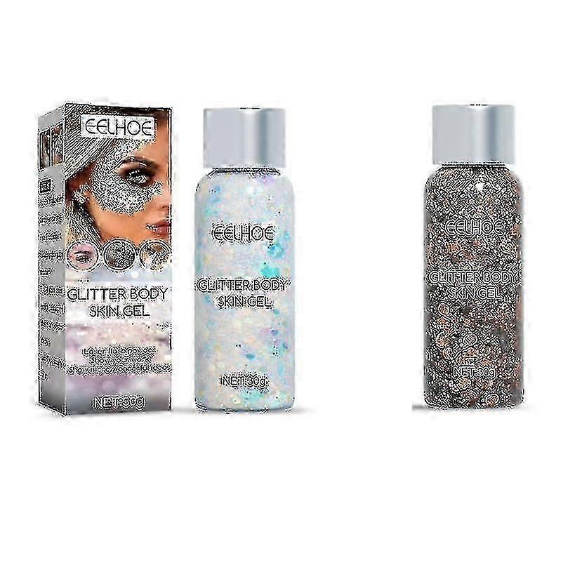 Sequin Gel Set Makeup Fish Scale Sequin Gel Glitter Stage Performance Eyeshadow