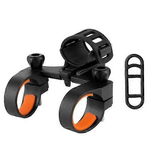 1 Set Bicycle Light Holder Anti-Slip Silicone Gasket Quick-release Front Handlebar Flashlight Clamp Mount for Bike