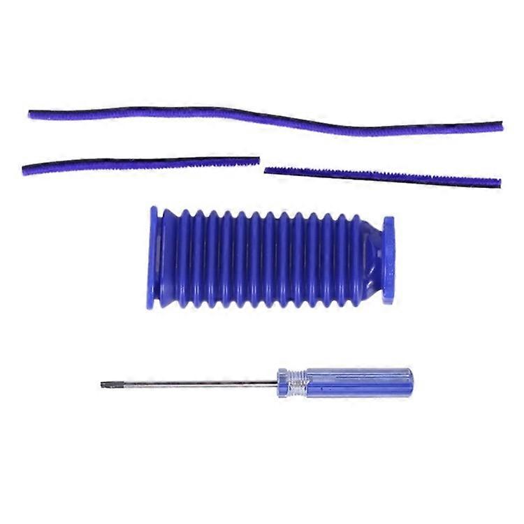 5Pcs / Set Replacement Filters Parts Compatible For Dyson Vacuum Cleaner, Soft Plush Strips + Blue Hose + T8 Screwdriver