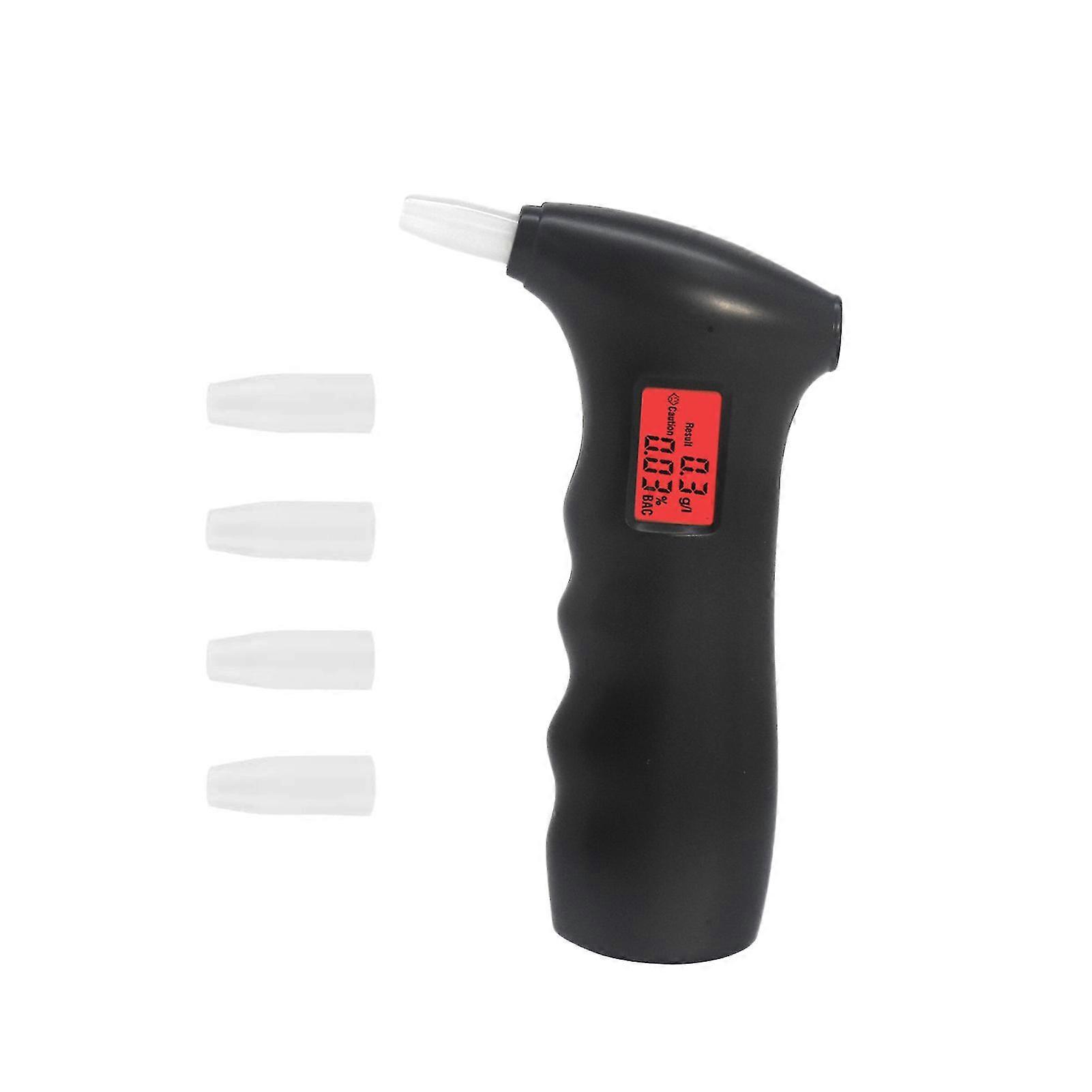 Alcohol Tester, Portable Breathalyzer with Digital Display and 4 Mouthpieces, Accurate Blood Alcohol Content (BAC) Measurement Device