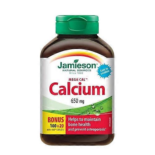 Jamieson Vitamins Mega Cal Calcium Bonus Size,650 Mg,120 Caplets