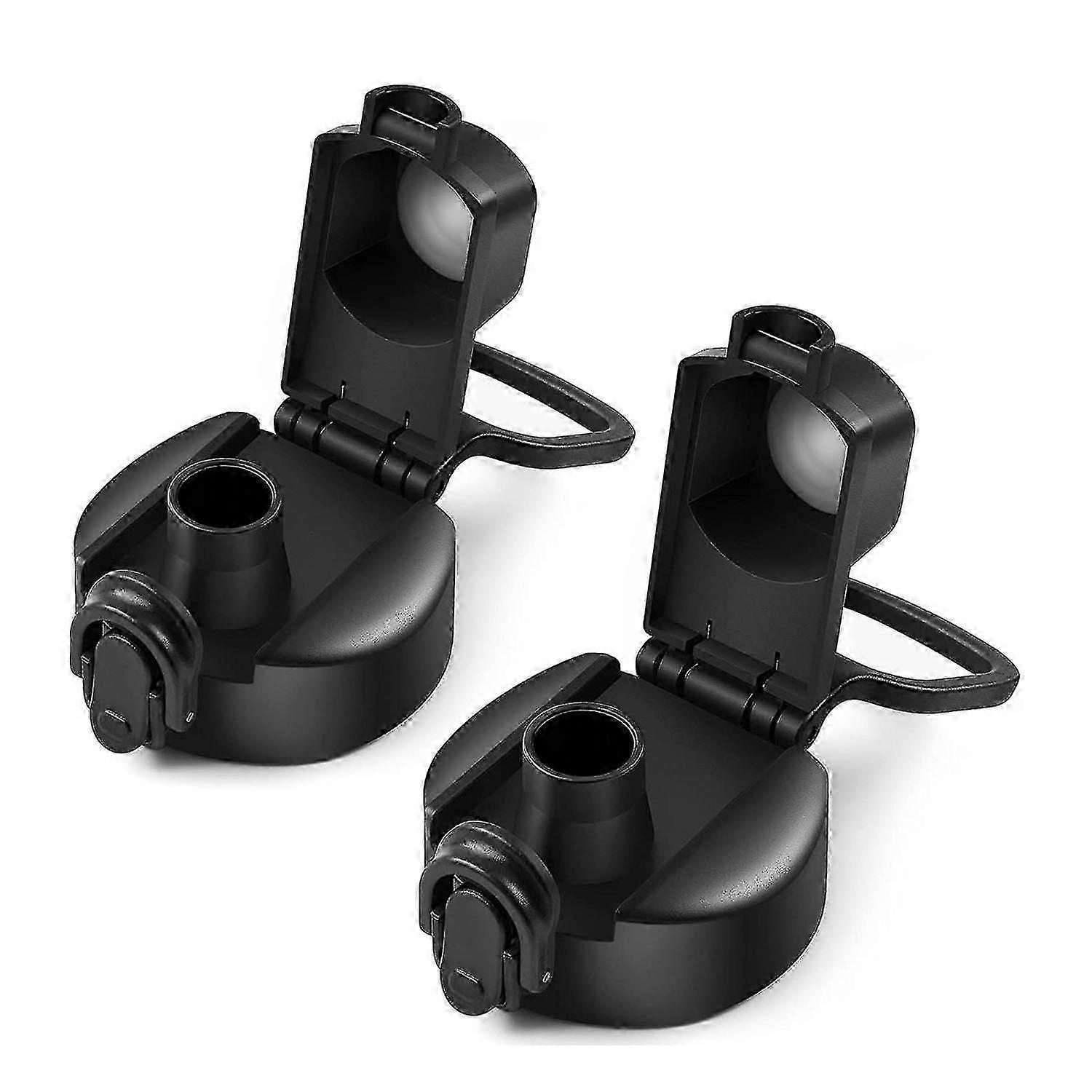 2Pcs Auto Spout Lid for Wide Mouth 12, 16, 18, 20, 32, 40, 64Oz, Replacement Wide Mouth Lid with Button Lock-Yvan