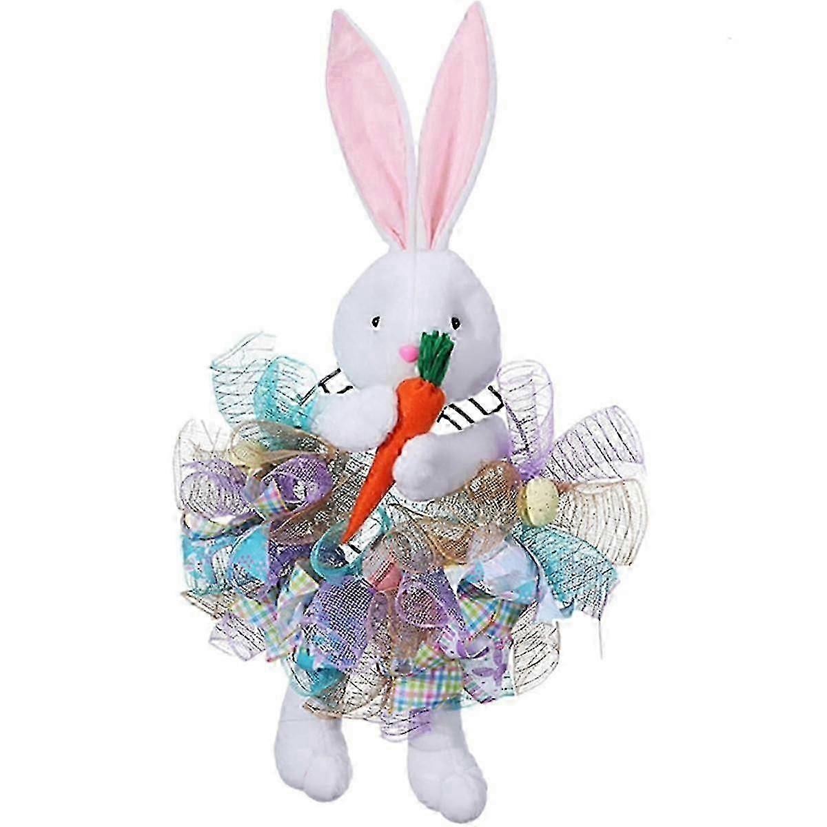Easter Wreath For Front Door, Bunny Shaped Easter Wreath, Easter Decoration, Holiday Wreath, Easter