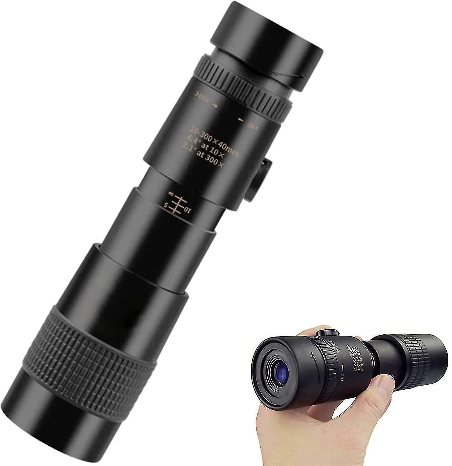 Hd Optical Zoom Monocular Telescope 4k 10-300x40mm