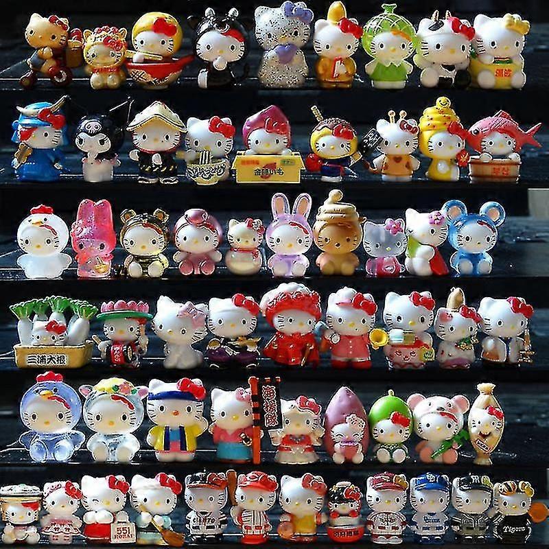 10pcs Random Mini No Repeat Kitty Anime Action Figure Collection Toys Gift