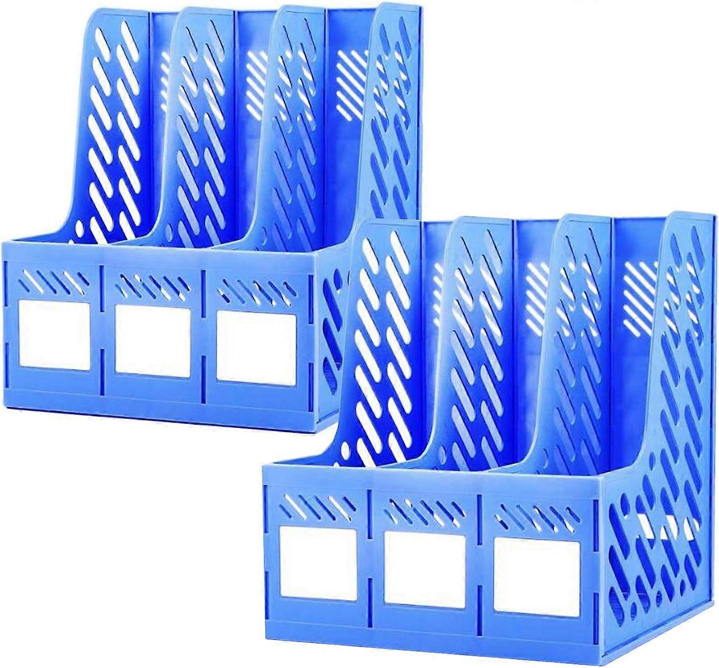 Sleek Plastic Storage Rack, Magazine File Holder with Large Capacity and Sturdy Structure for Seamless Office and Home Organization