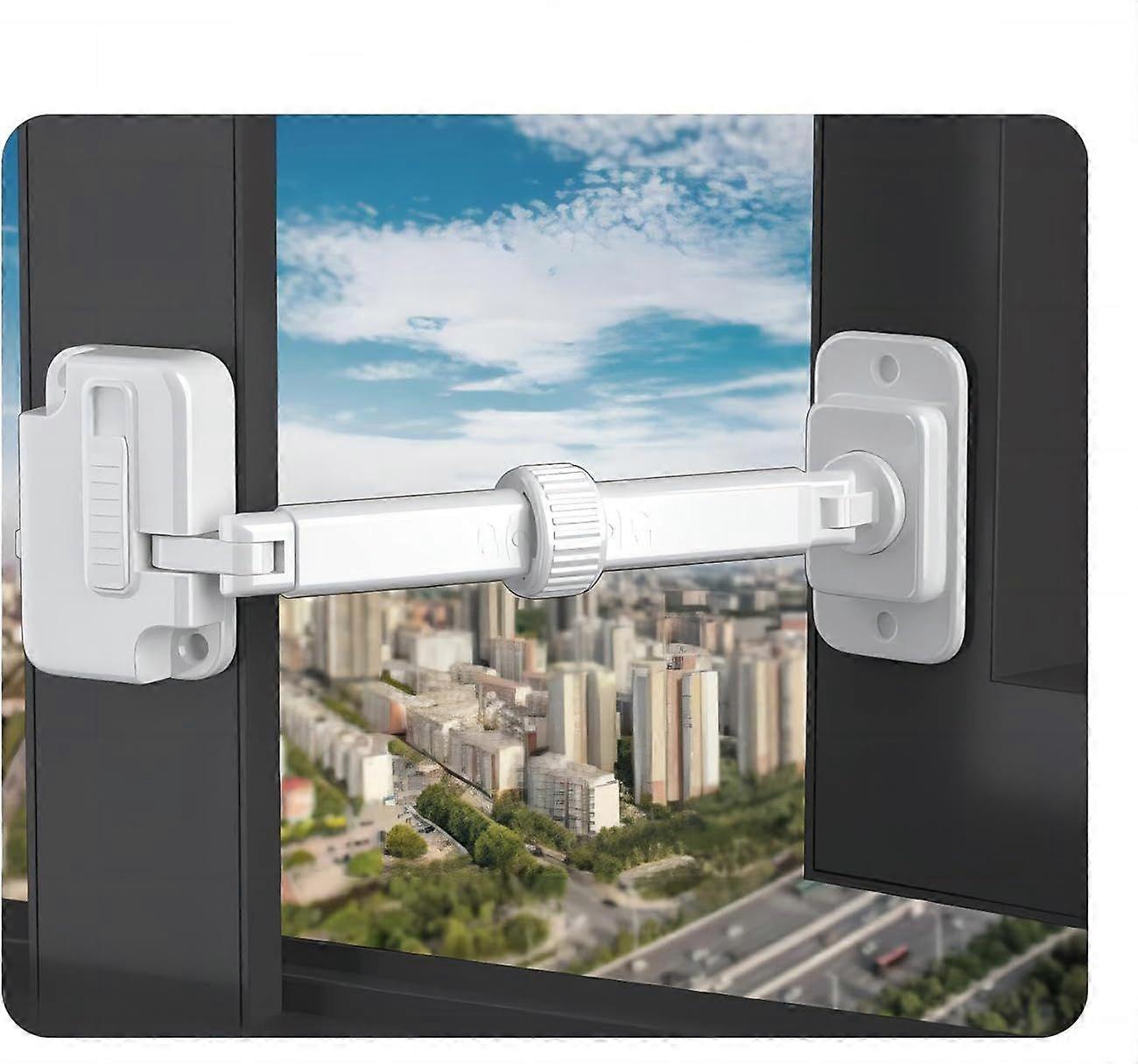 15.561cmChild Safety Window Lock, 2 Pieces Adjustable Window Gap Size Window Limiter, Window Safety Locks for Toddlers and Pets