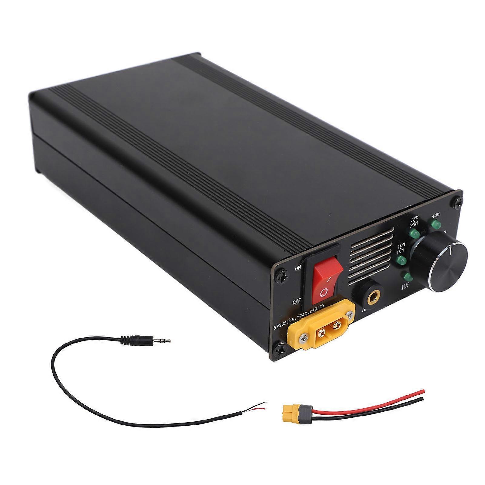 Short 50W Portable Radio Power Amplifier 12-15V 2MHz-30MHz Transceiver 4 Level Automatic Conversion LPF Amateur Amp