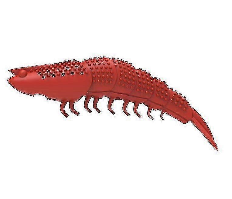 Catnip Silicone Fish Crayfish Toothbrush Cat Toy Red &my