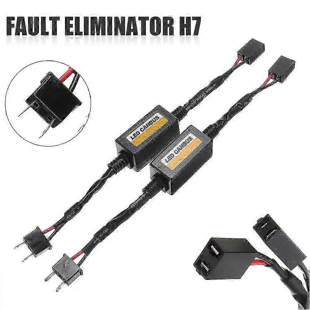 High qualityNEW 2PCS H7 Car LED Canbus Load Resistor Controller Canceler LED Error Free DC 9V-16V Decoder Light Car Exterior Accessories