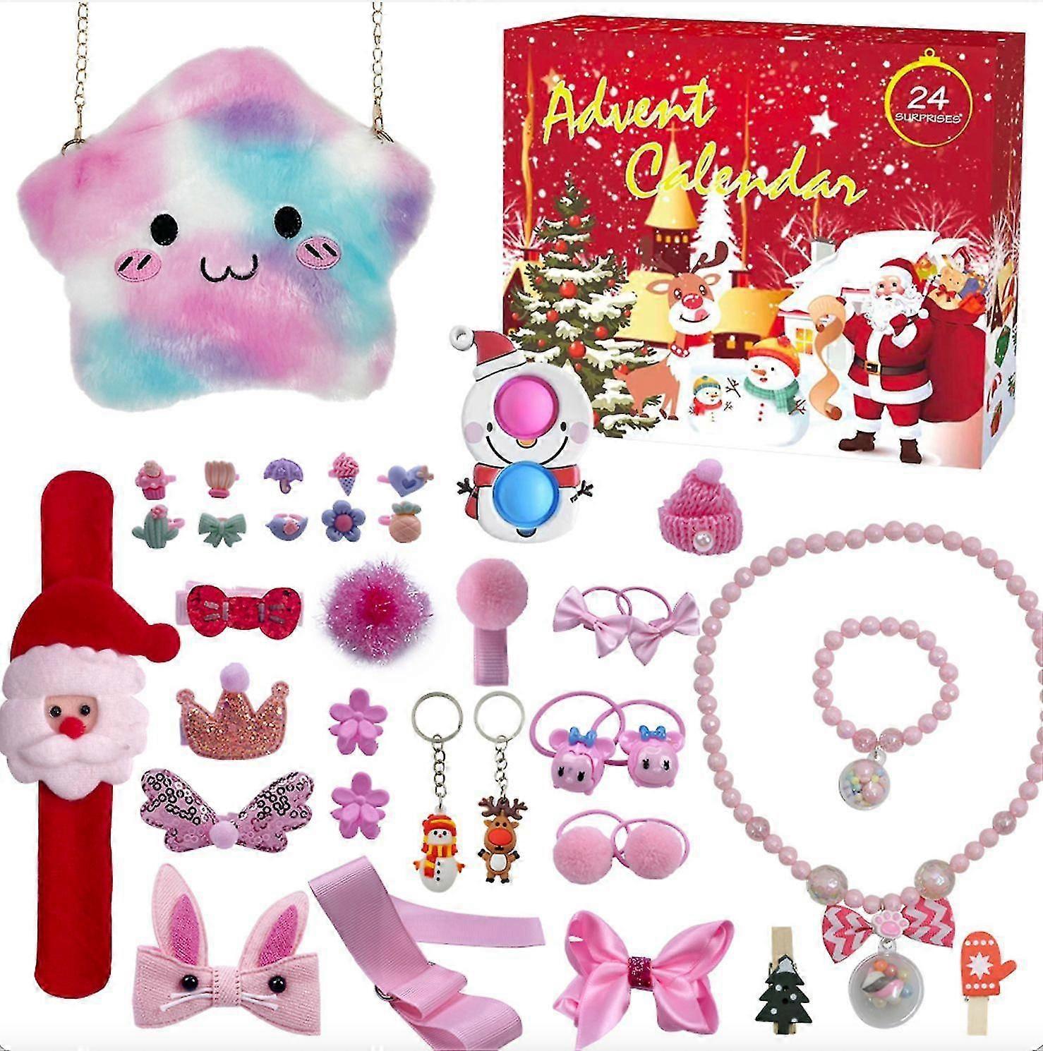 Ημερολόγιο έλευσης κοριτσιών 2023 Χριστουγεννιάτικο ημερολόγιο αντίστροφης μέτρησης Diy κοσμήματα αντίστροφη μέτρηση για τα Χριστούγεννα