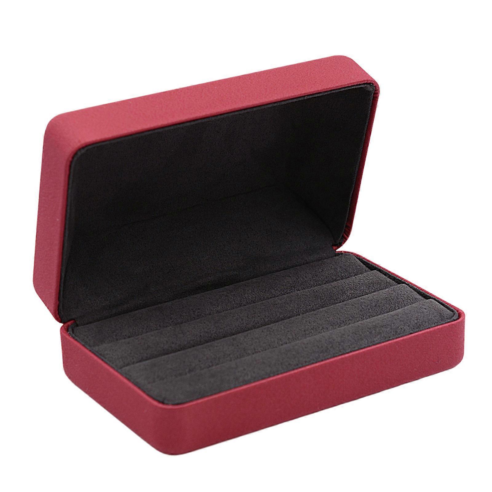 Stylish Rings Keeper Box for Convenient Storage Solution Portable for Jewelry Collectors and Frequent Travelers Red