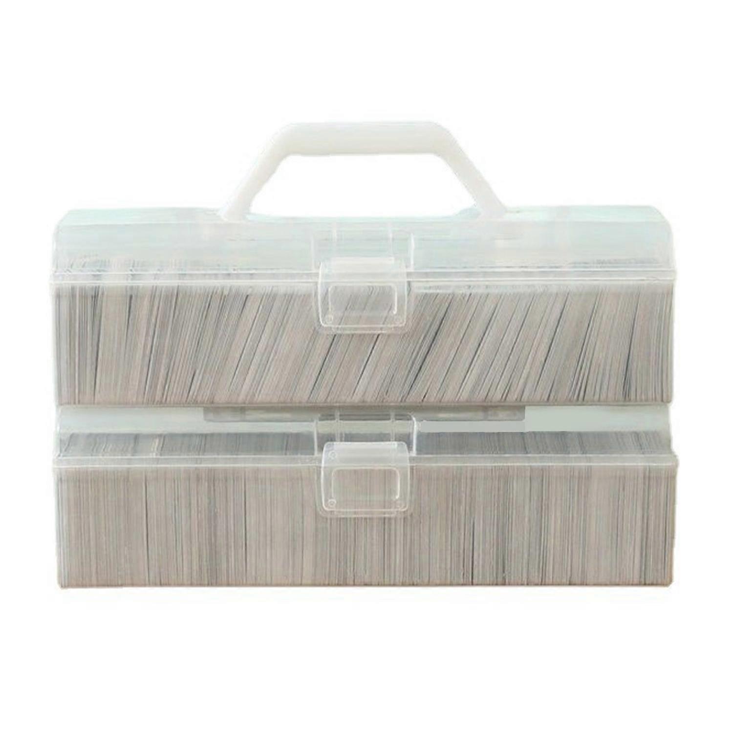 Game Card Organizer Plastic Handheld Flip Lid Large Capacity Transparent Trading Card Storage Box fo