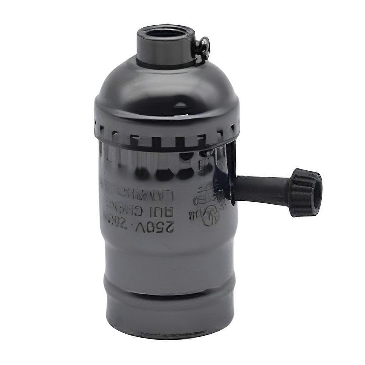 Aluminum Material Lamp Shade Ring, Turn-Knob Lamp Socket Phenolic Threaded Base for Safe &amp; Versatile DIY Lamp Projects, Dimmable Light Socket