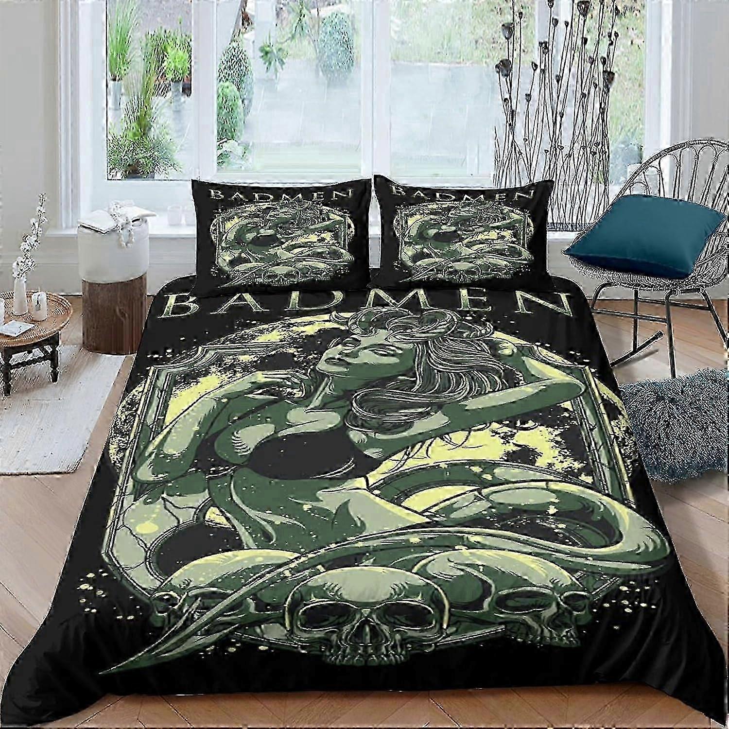 J708 Bed Sheets 3D Printed Hufflepuff Comforter Cover Set 3 Pieces Duvet Cover Soft Microfiber Bedding Set with 2 Pillowcases Bed Sheets BBA708