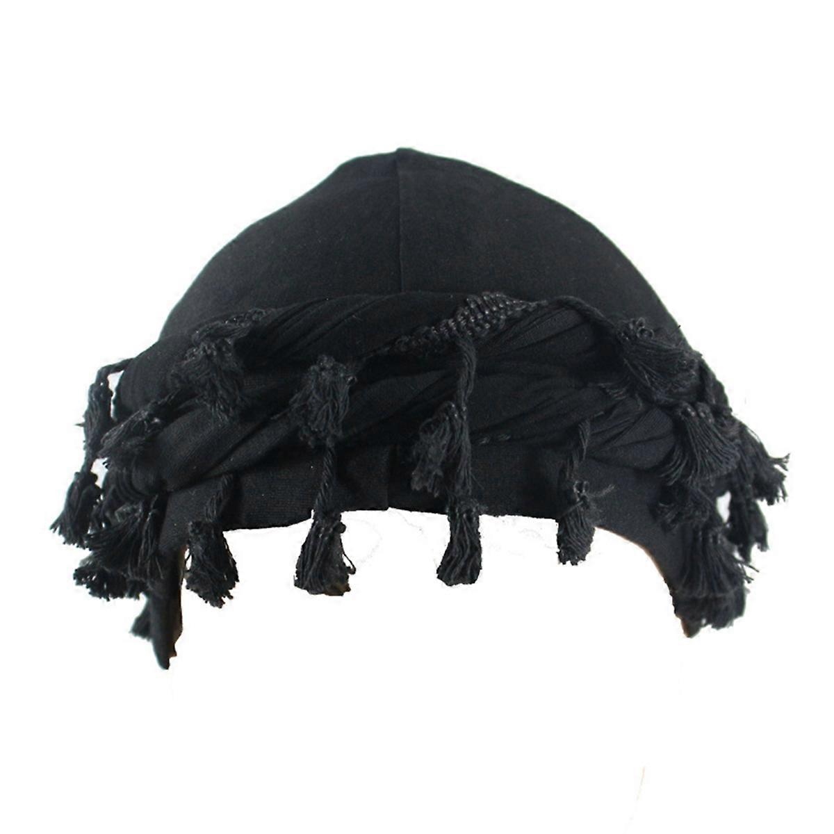 Turban for Men Silk Satin Lined Cap Twist Head Wraps Elastic Pre-Tie Beniee B