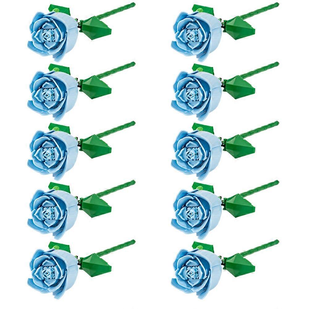 Romantic Rose Bouquet Building Blocks Eternal Model Assembled Plant Home Decoration Mother'S Day Bir
