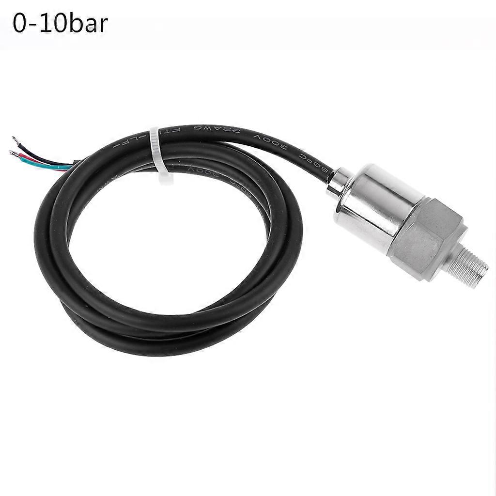 Transmetteur de pression 1/8" 0-10/20/30 bar, entrée 5 V CC, sortie 0,5-4,5 V CC, capteur multicolore pour huile et eau.