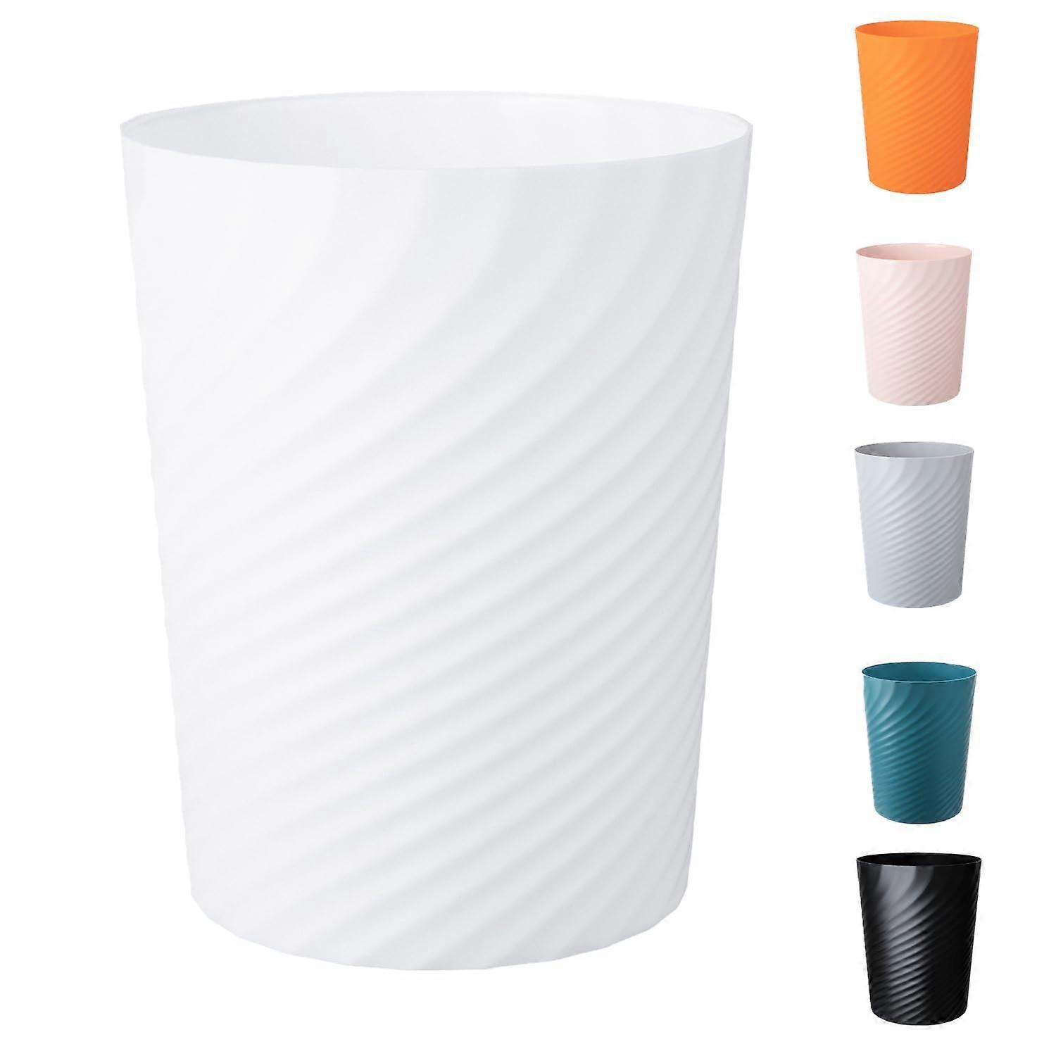 Garbage box, small garbage box, plastic garbage box, garbage bucket recycling box, 1.8 gallon/8 l (white)