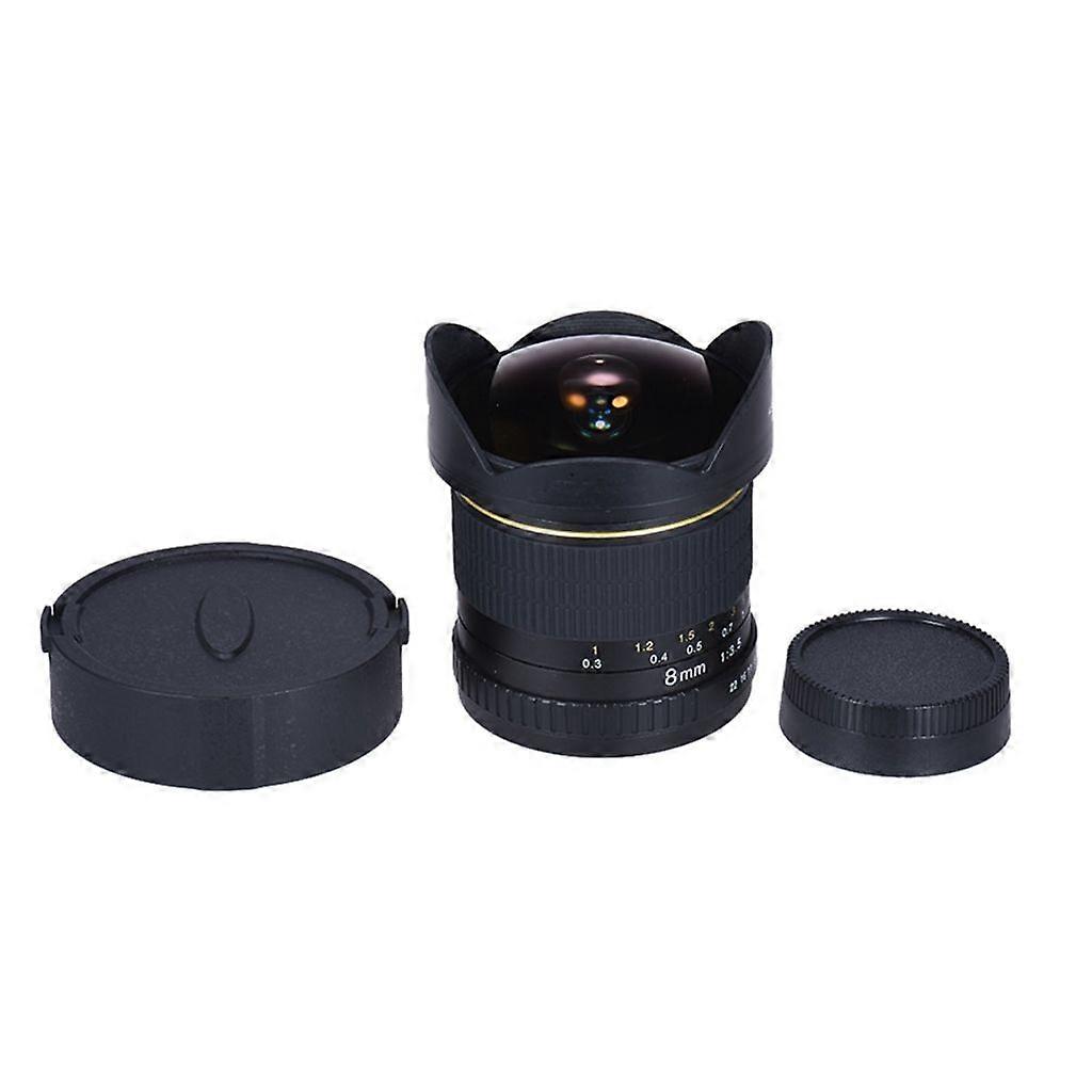 עדשת עין דג אספרית 8mm F3.0 עם כיסוי עדשה ונרתיק עבור D5500 D7200 D7500