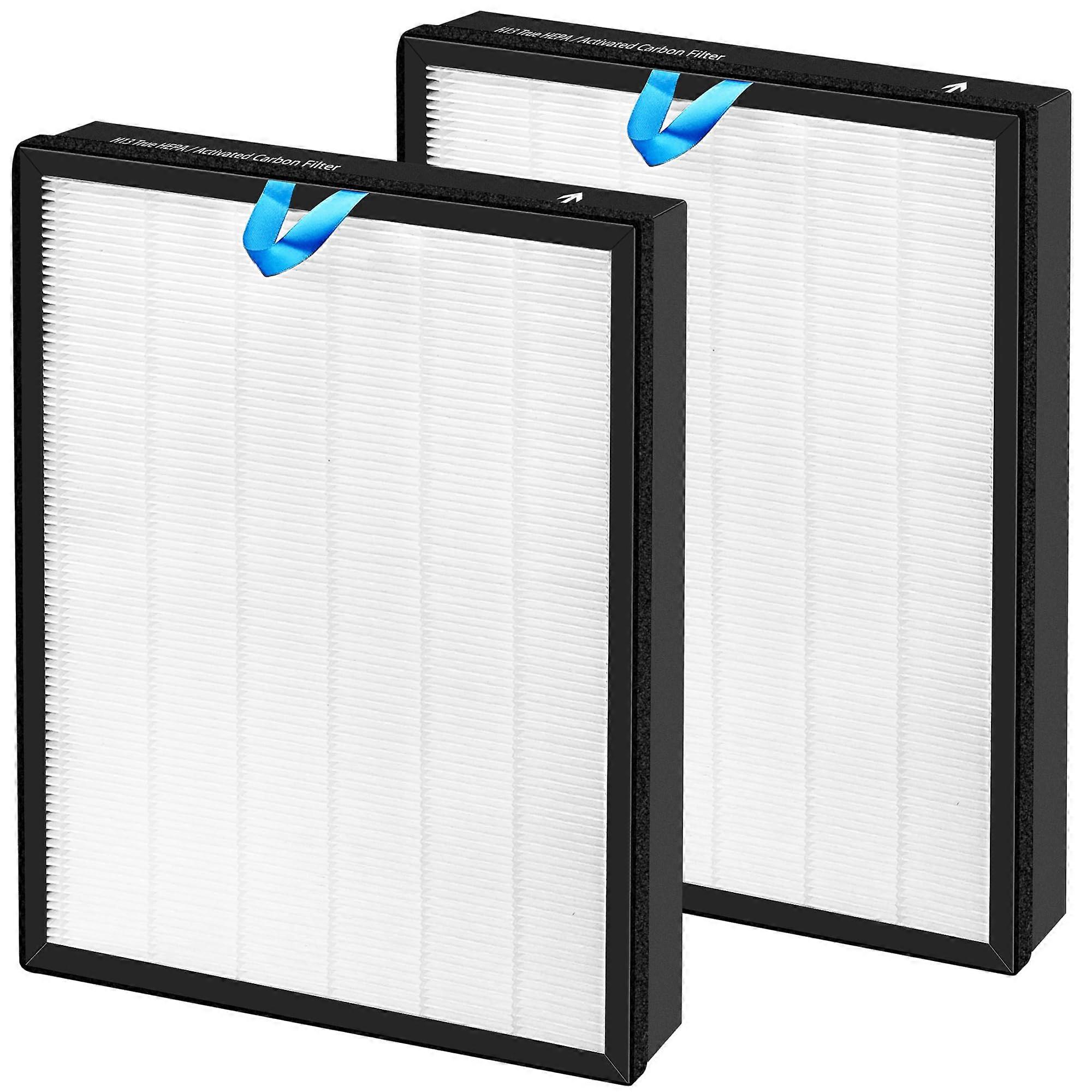 Replacement Filter Two Pack With True HEPA And High-Efficiency Activated Carbon Fits Most Air Purifier Models
