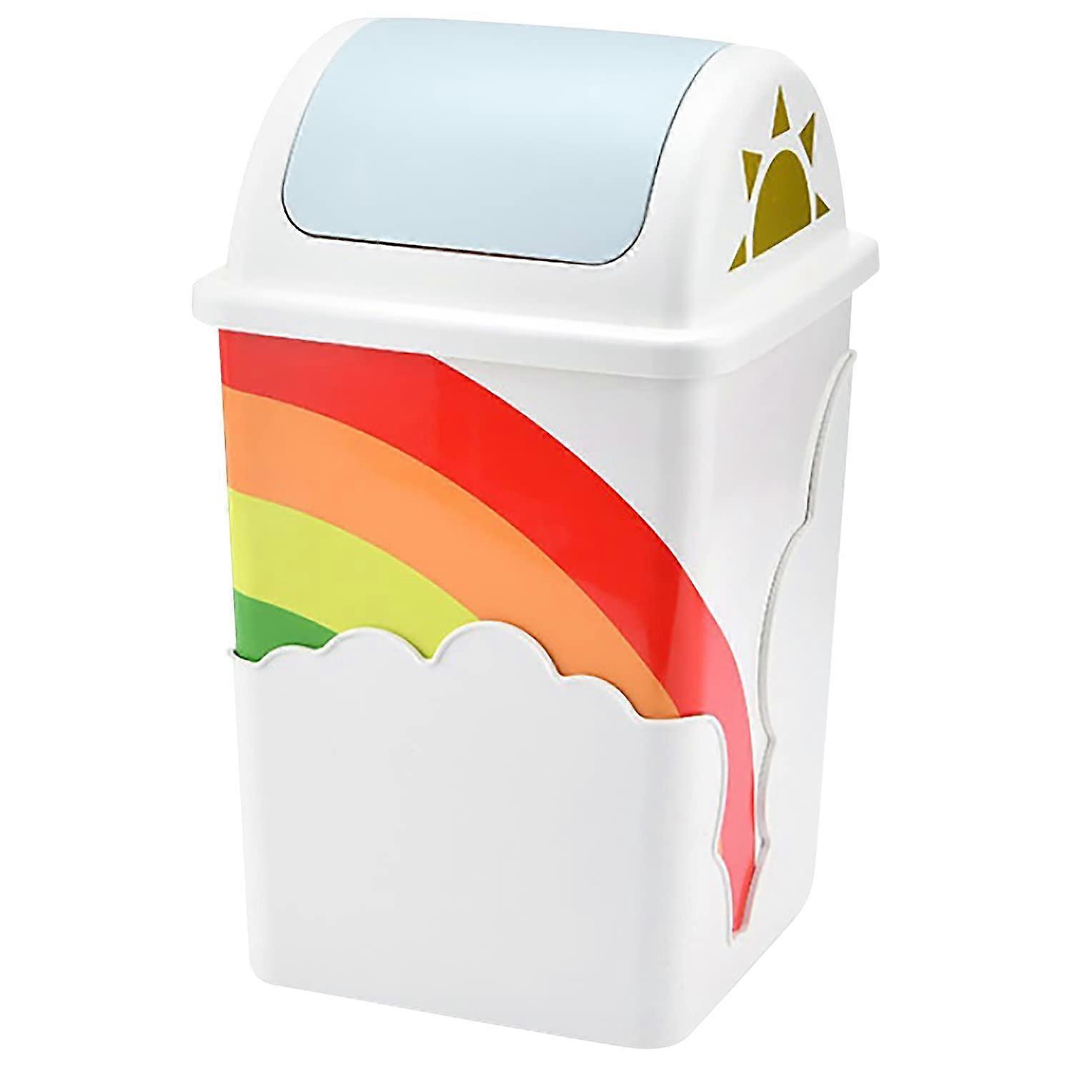Kids room rainbow trash can
