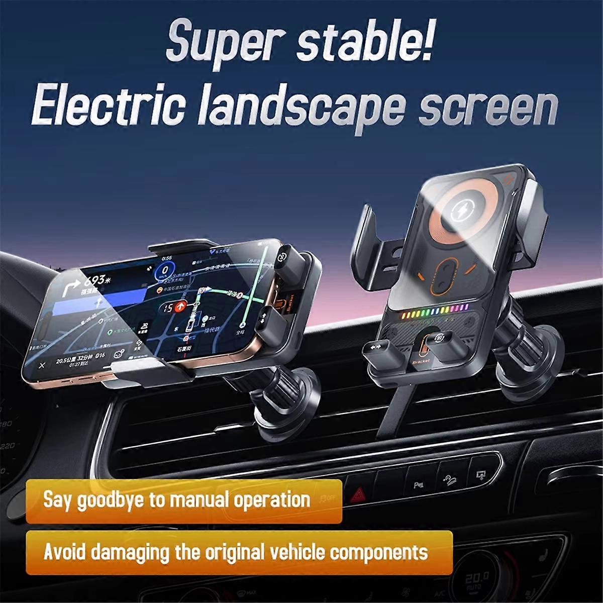 Wireless Car Phone Holder 15W Wireless Fast Charging for B