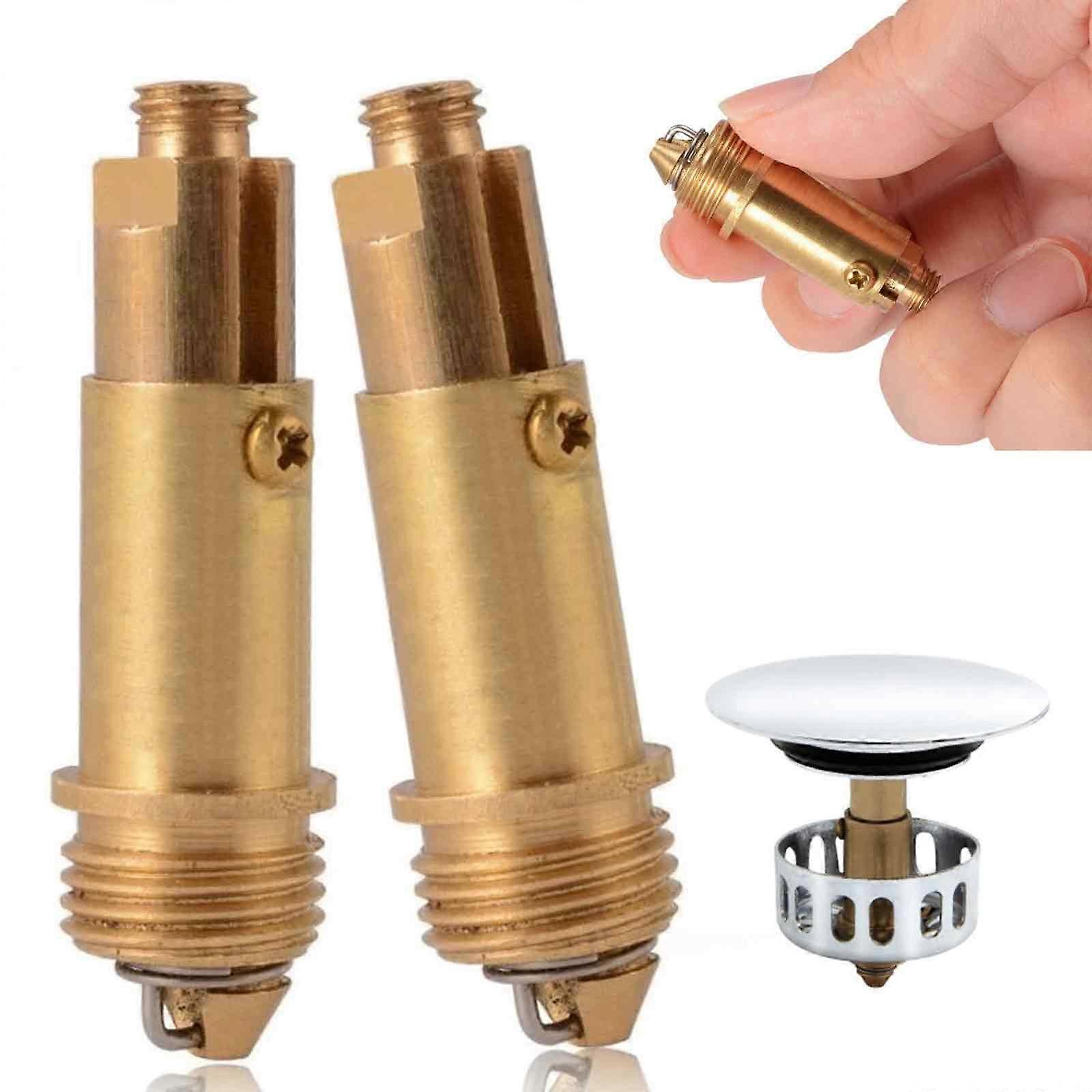 Bathroom Sink Drain, Pop Up Bolt, Spring Mechanism, Brass Material