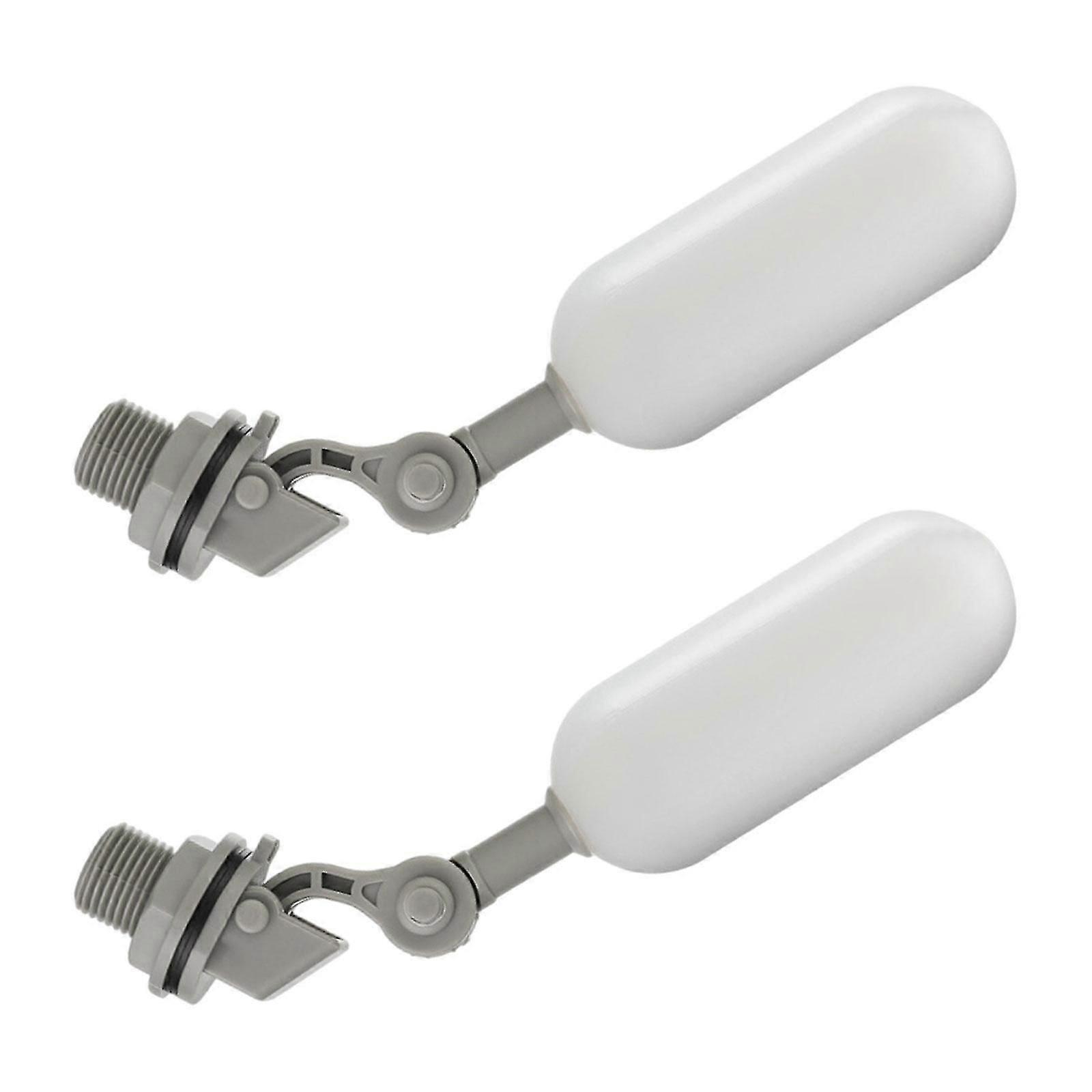 2Pcs 1/2" Float Ball Valve Floating Ball Valve for Aquariums Ponds Reservoir Black