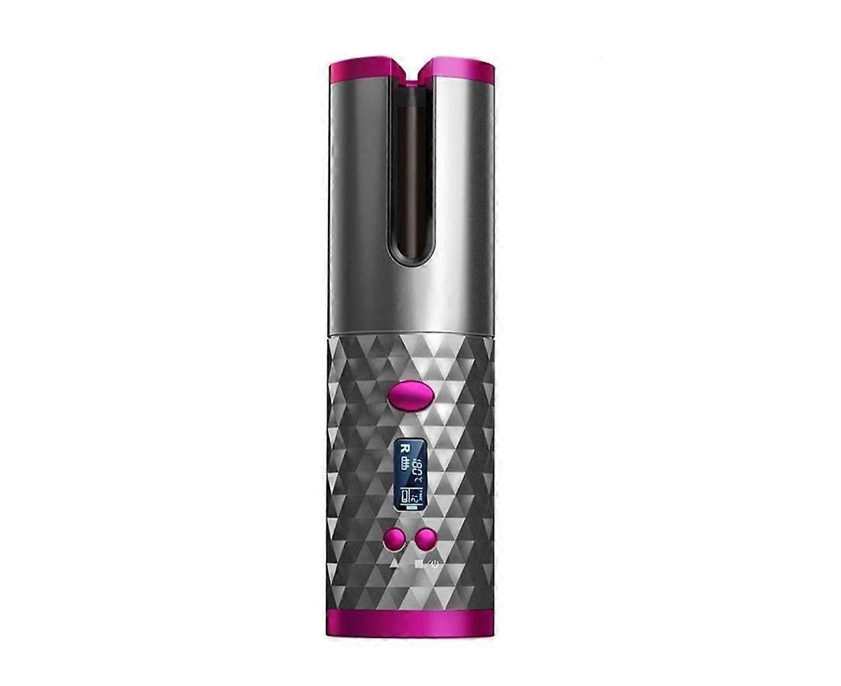 Cordless Auto-Rotating Ceramic Hair Curler - USB Rechargeable, 6 Temp Settings, Fast Heating, Portable & Safe