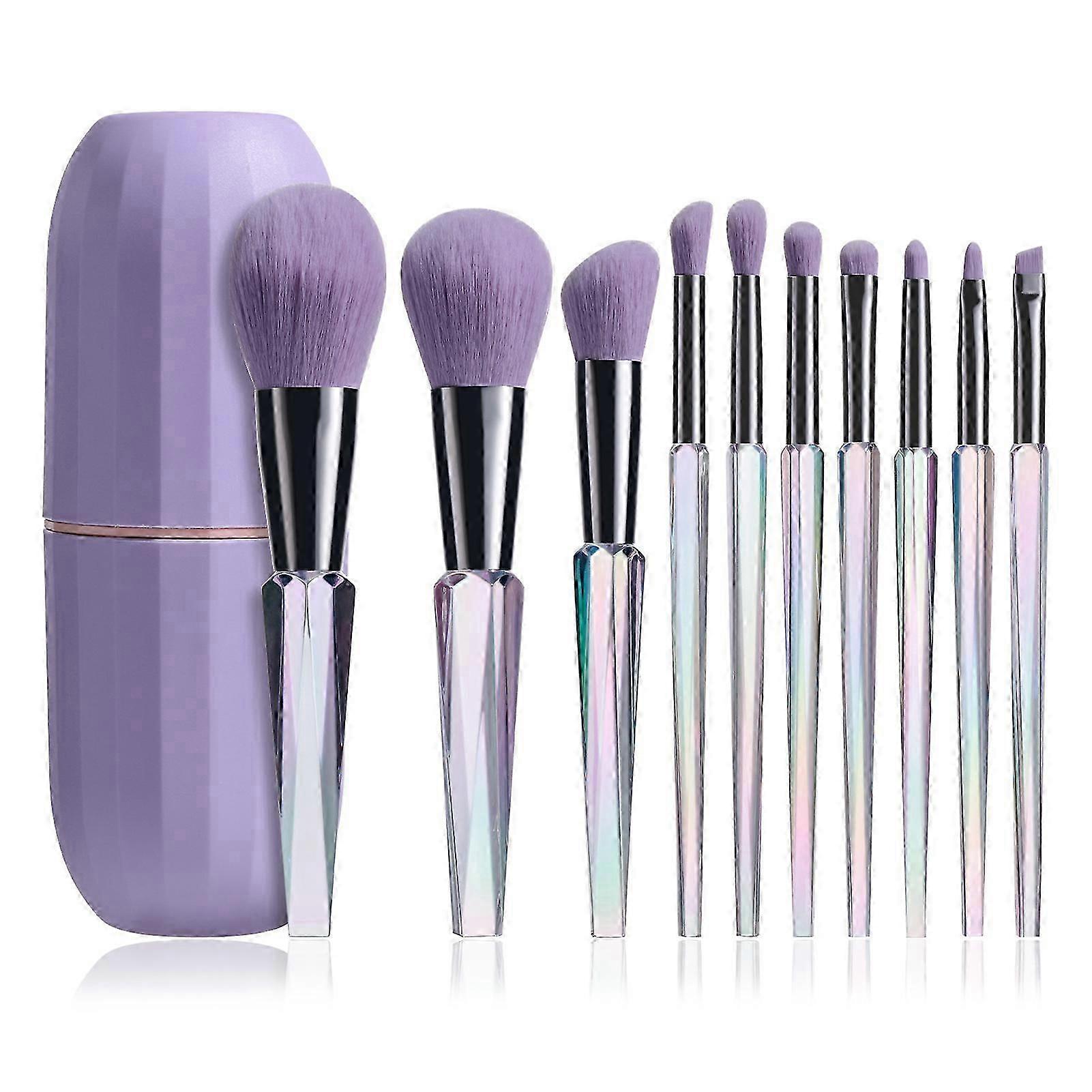 10Pcs / Set Pinceaux de maquillage Professionnel Poils doux Poignées confortables Ensemble de pinceaux de maquillage respectueux de l’environnement