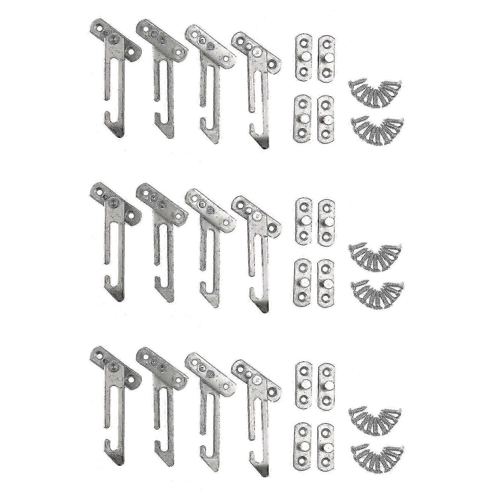 12 Pack Stainless Steel Window Restrictor Hooks - Child Proof Safety Locks for Windows