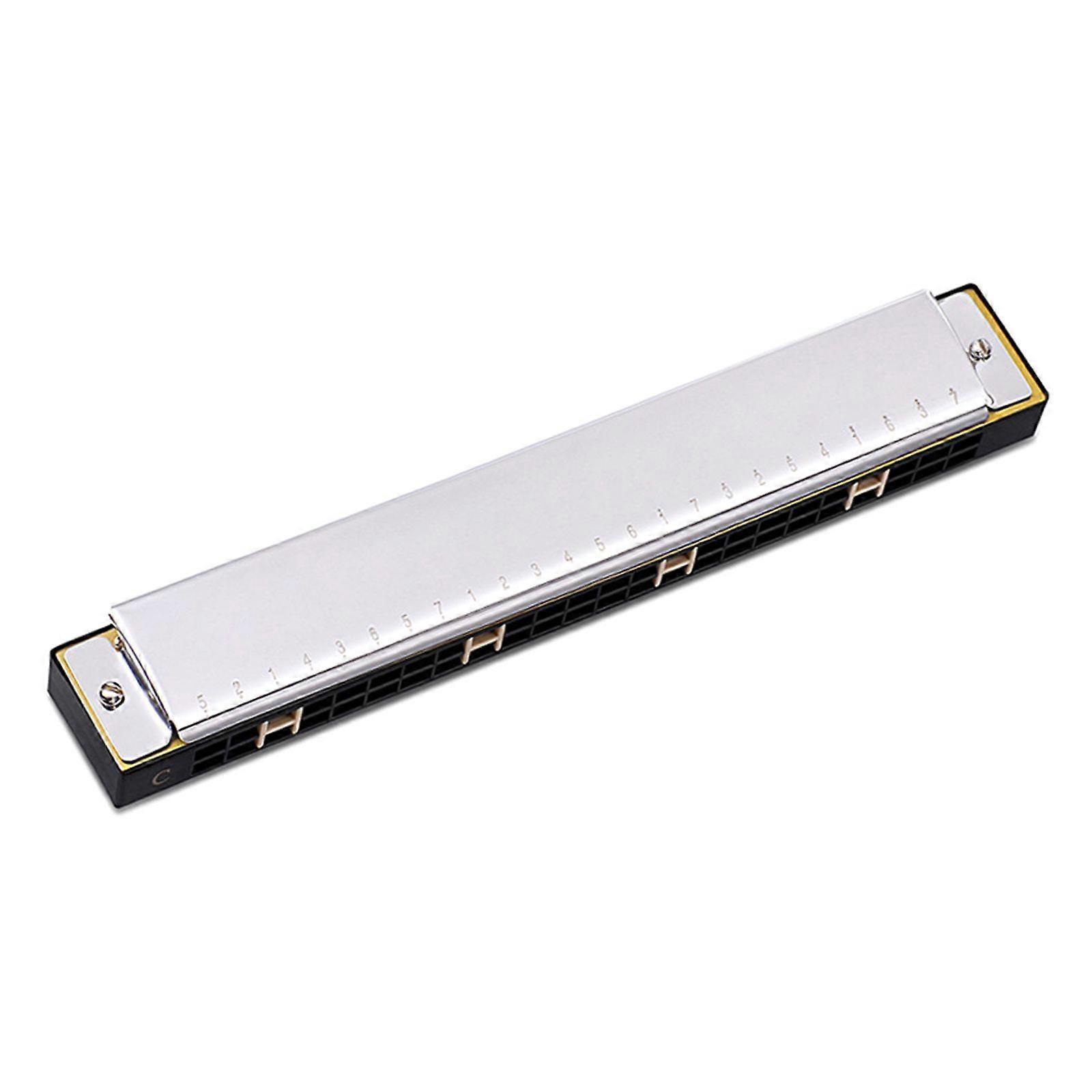 24-Hole Tremolo Harmonica, for Key of C Performance Competition Mouth Organ
