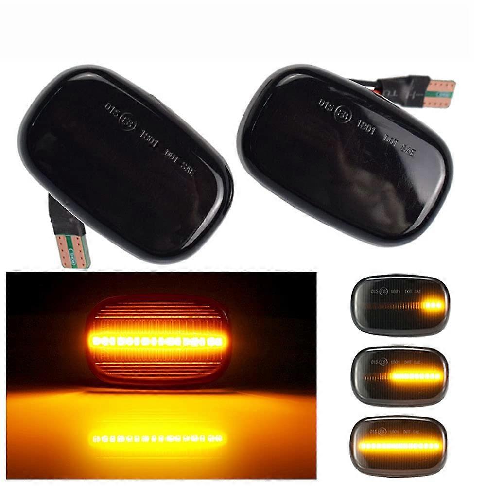 Dynamic LED Side Marker Turn Signal Light Sequential Blinker For Toyota Corolla RAV4 Prius Yaris Camry Hilux Black