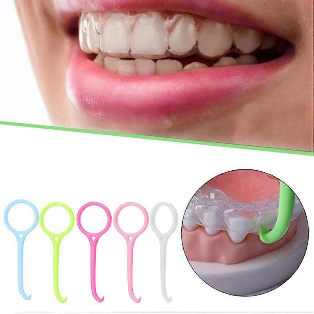 5 Pcs Aligner Removal Tool for Invisible Braces  Braces Removal Tool Braces Extractor with 1 Denture Case
