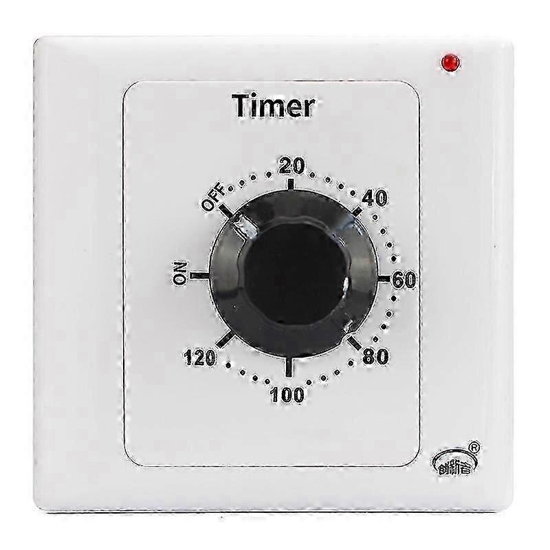 120 Min Timer Switch, Ac 220v 15a Intelligent Mechanical Countdown Timer Socket Time Switch 86 Panel Timer Control Button