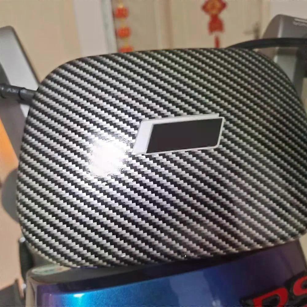 ملصق السيارة 2D ألياف الكربون اللامعة الأسود الفضي اللون تغيير الفينيل فيلم سيارة التفاف فيلم الزخرفية صائق اكسسوارات السيارات