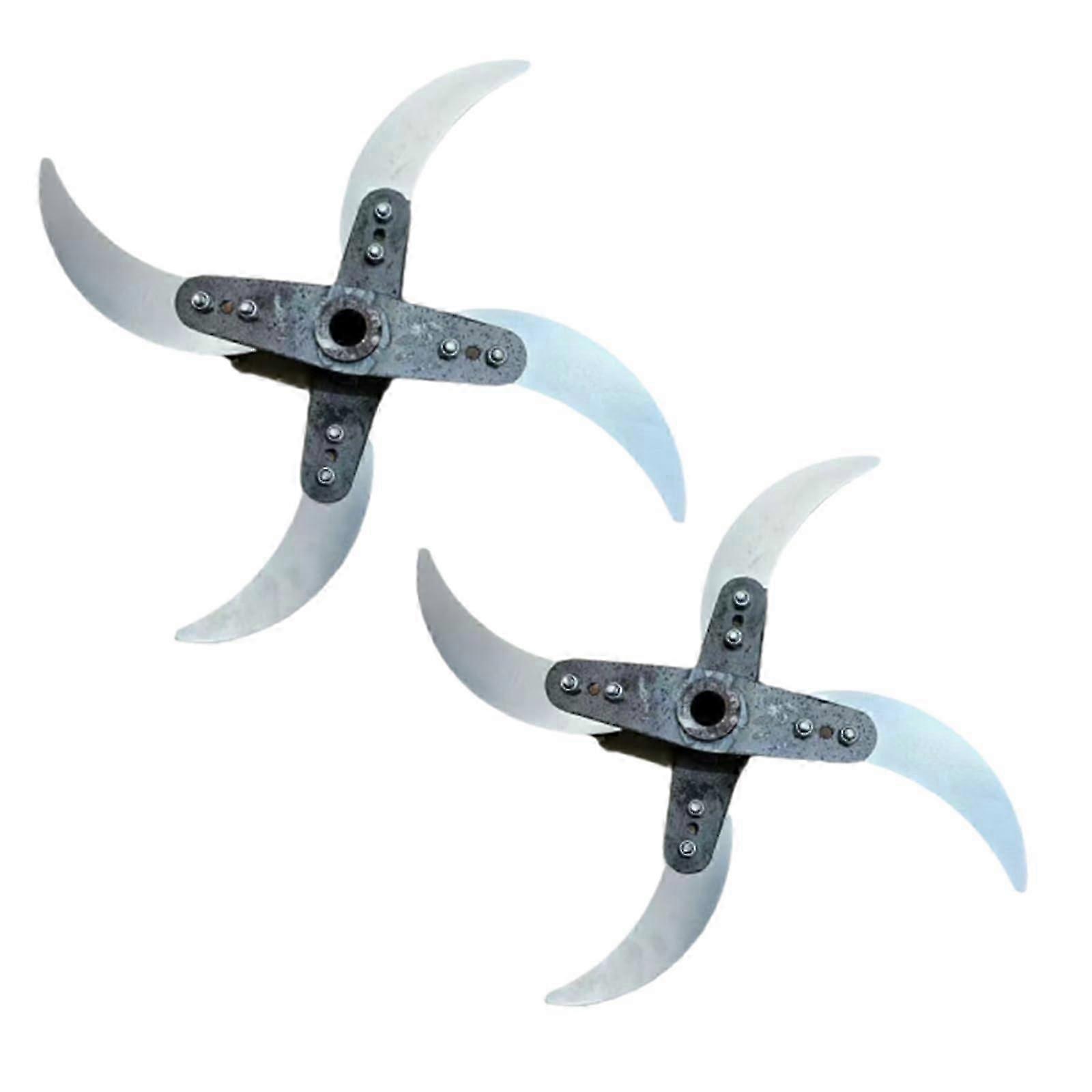 husholdningsoppdrett gresskvern knivblader, justerbar diameter makuleringsblader sett, hulldiameter 10-12mm makuleringsknivblader for gress (2 stk)