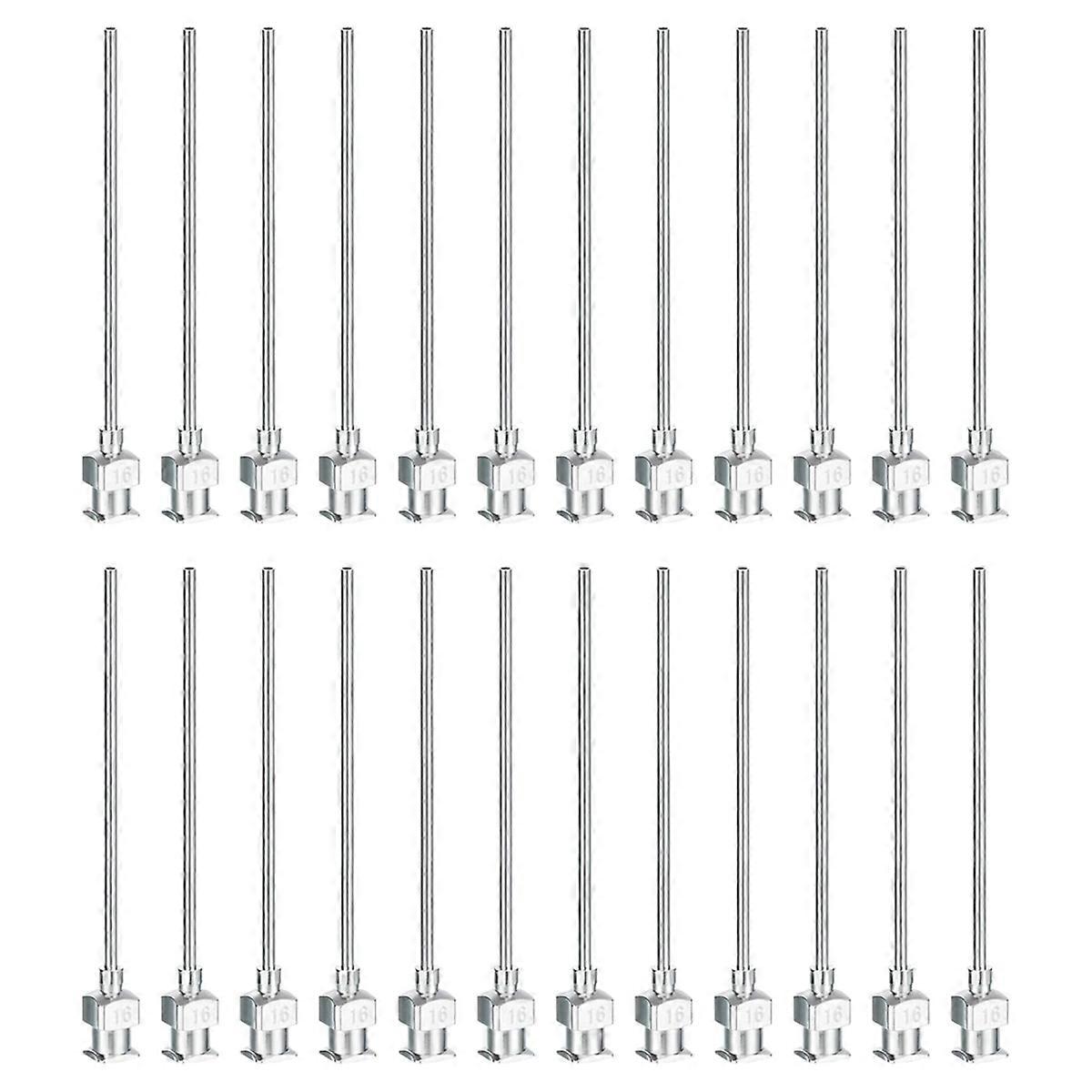 Aiguille de distribution à pointe émoussée,24Pcs 2 pouces aiguilles distributrices de liquide,16g